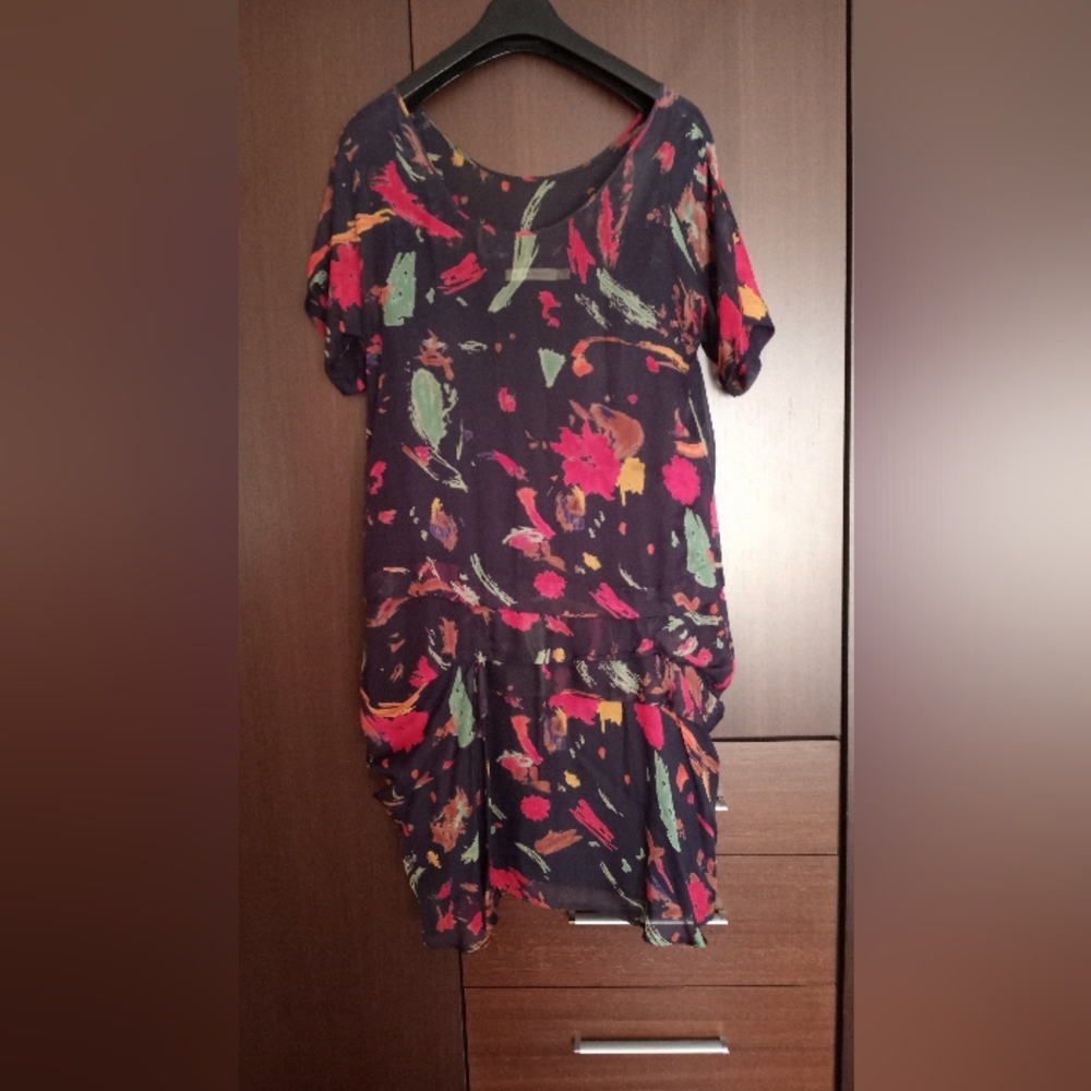 See by Cloe multicolored silk dress, size 4